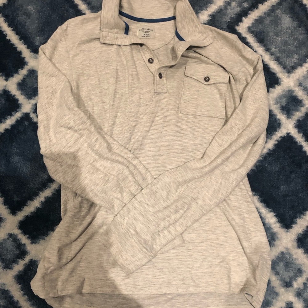 Lucky Brand Long Sleeve Polo